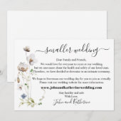 Faire-part Élégantes feuilles florales plus petites Mariage v (Devant / Derrière)