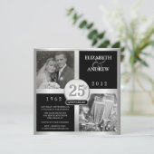 Faire-part élégants de 25e anniversaire de mariage (Debout devant)