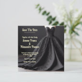 Faire-part Élever votre thème nuptial avec Black Bold Eleganc (Debout devant)