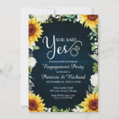 Faire-part Elle A Dit Oui Rustique Engagement Party Invitatio (Devant)