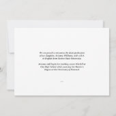 Faire-part Elle l'a fait Script Classique Photo de Remise de  (Dos)