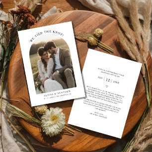 Faire-part Eloped Boho Budget Nous Avons Lié Le Mariage Knot