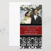 Faire-part Elopement Carte photo Red Damask (Devant / Derrière)