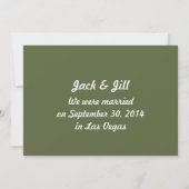 Faire-part Elopement de la mariée et de la chambre (Dos)