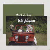 Faire-part Elopement de la mariée et de la chambre (Devant / Derrière)