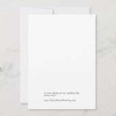 Faire-part Elopement de la typographie noire moder (Dos)