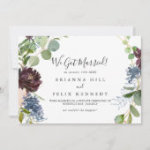 Faire-part Elopement de la végétation fleurie de Bourgogne (Devant)