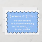 Faire-part Elopement de pingouin (Dos)