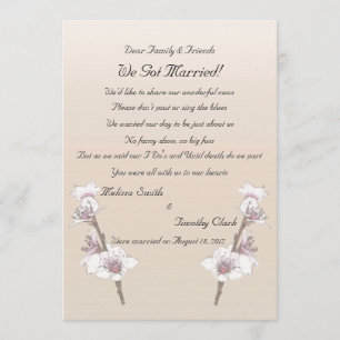 Faire-part Elopement des fleurs de cerise 2