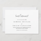 Faire-part Elopement espagnol minimaliste simple (Devant)