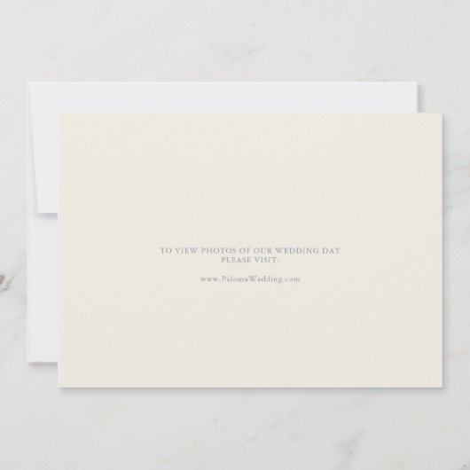 Faire-part Elopement Fleur sauvage multicolore radiant (Dos)