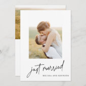 Faire-part Elopement Mariage 2 Photo Juste Marié (Devant / Derrière)