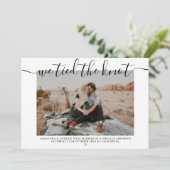 Faire-part Elopement mariage moderne nous avons attaché le no (Debout devant)