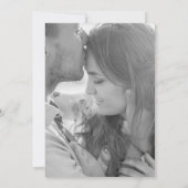 Faire-part Elopement minimaliste du Mariage photo Monogramme (Dos)