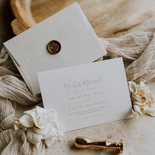 Faire-part Elopement minimaliste Gold Simple