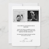 Faire-part Elopement moderne | Barcelone (Dos)