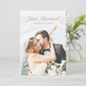 Faire-part Elopement photo Gold moderne (Debout devant)