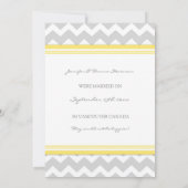 Faire-part Elopement photo gris jaune Chevron (Dos)