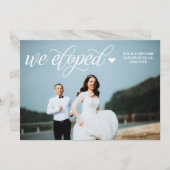 Faire-part Elopement photo superposition de script (Devant / Derrière)