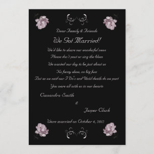 Faire-part Elopement Rose rose pâle 2