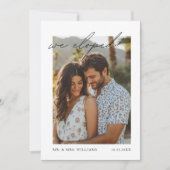 Faire-part Eloping moderne | "Nous Avons Échappé" (Devant)