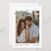 Faire-part Eloping moderne | "Nous Avons Échappé" (Devant / Derrière)