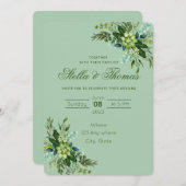 Faire-part Emerald Green (Devant / Derrière)