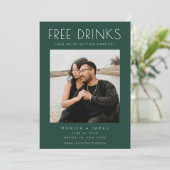 Faire-part Emerald Green Funny Wedding Enregistrer la date (Debout devant)