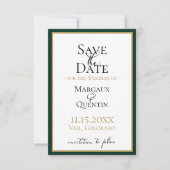 Faire-part Émeraude Forest Enregistrer la date (Devant)