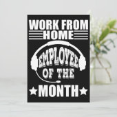 Faire-part Employé du mois travaillant depuis la maison (Debout devant)