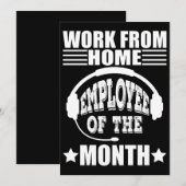 Faire-part Employé du mois travaillant depuis la maison (Devant / Derrière)