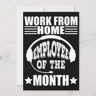 Faire-part Employé du mois travaillant depuis son domicile