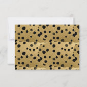 FAIRE-PART EMPREINTE DE LÉOPARD D'OR NOIR ENREGISTRER LA DATE (Dos)