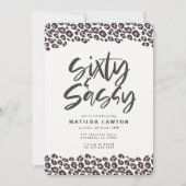 Faire-part Empreinte de léopard rose et noir soixante et sass (Devant)