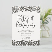 Faire-part Empreinte de léopard soixante et sassy 50e anniver (Debout devant)