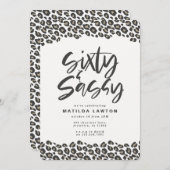 Faire-part Empreinte de léopard soixante et sassy 60e anniver (Devant / Derrière)