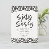 Faire-part Empreinte de léopard soixante et sassy 60e anniver (Debout devant)