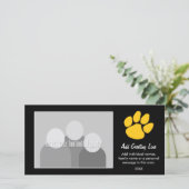 Faire-part Empreinte de patte de tigre - Ventilateur sportif  (Debout devant)