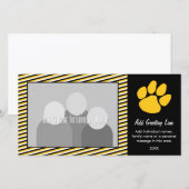 Faire-part Empreinte de patte de tigre - Ventilateur sportif  (Devant / Derrière)