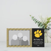 Faire-part Empreinte de patte de tigre - Ventilateur sportif  (Debout devant)