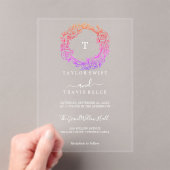 Faire-part en acrylique à monogramme et arche boho (In situ (ordinateur de poche))