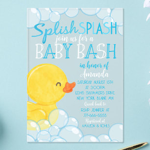 Faire-part en acrylique givré pour Baby Shower Can