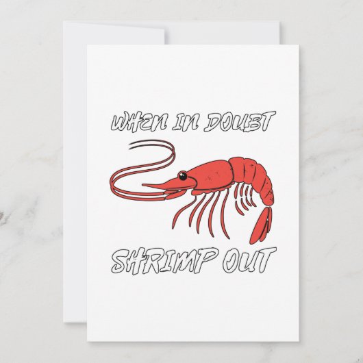 Faire-part En Doute, crevettes sortent (Devant)