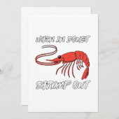 Faire-part En Doute, crevettes sortent (Devant / Derrière)