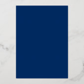 Faire-part en feuille d'aluminium bleue Art nouvea (Verso)