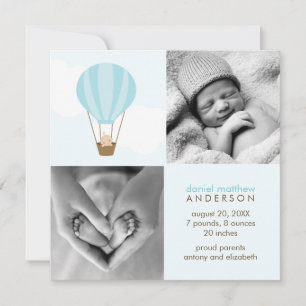 Faire-part En haut, en haut et en bas ! Annonces de naissance