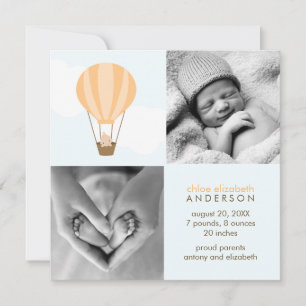 Faire-part En haut, en haut et en bas ! Annonces de naissance