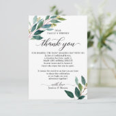 Faire-part En lieu et place des faveurs Merci Place Card Gree (Debout devant)