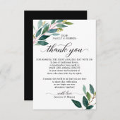 Faire-part En lieu et place des faveurs Merci Place Card Gree (Devant / Derrière)