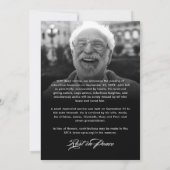 Faire-part En Mémoire Amoureuse Élégant Script 2-Photo Décès (Dos)